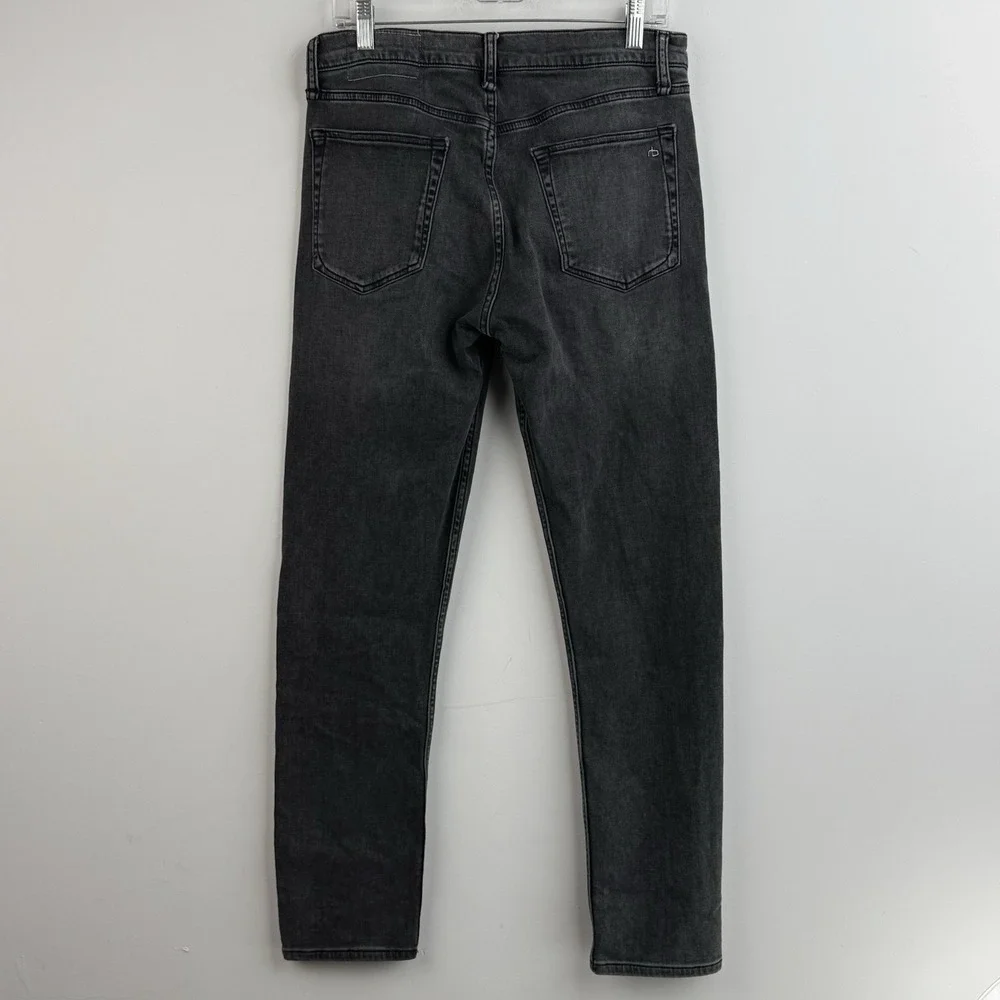 Rag & Bone Slim Jeans Mens 30x32 Gray Fit 2 Tapered Dark Wash Stretch Denim